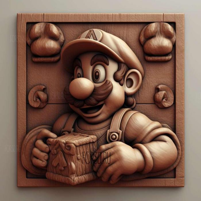 st mario 3 3d stl модель для ЧПУ